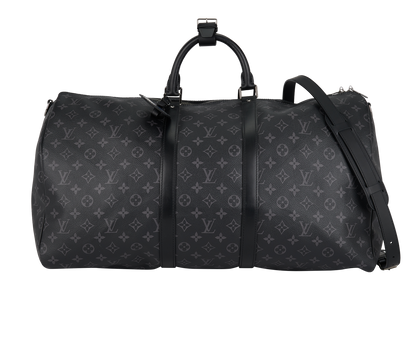 Keepall Bandoulière 55, &pound;1,200, Handbags, Black/Grey, Canvas, Front view